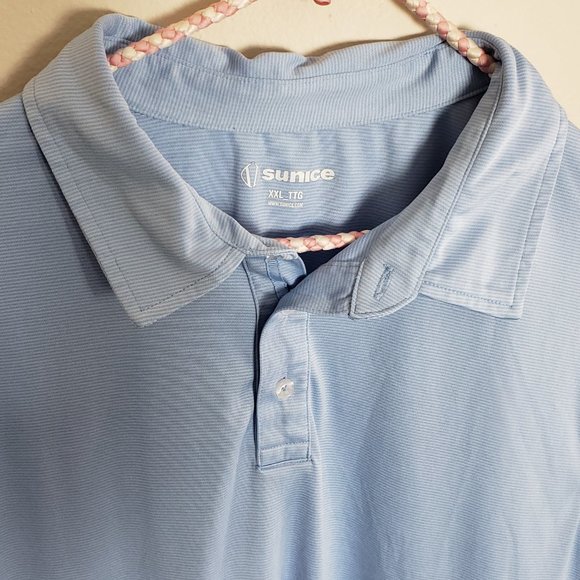 SUNICE MEN'S SHORT SLEEVE GOLF SHIRT SIZE XXL TTG SPORTS BLUE SPORTS WEAR MAN'S - Picture 12 of 16